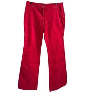 Vintage S&D Corduroy Bootcut Flare Pants Size 8 Red 90s Retro Made in the USA